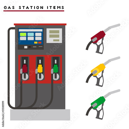 ガソリンスタンドの給油機 photo