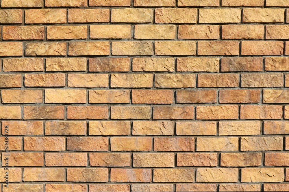 Antique rock style, yellow and brown brick wall texture. Flat photograph for architectural CG rendering and perspective drawings. 明るい茶色のレンガ塀のテクスチャー。 Antique rock style, yellow and brown brick wall texture. Flat photograph for architectural CG rendering and perspective drawings. 明るい茶色のレンガ塀のテクスチャー。