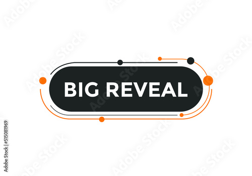 big reveal Colorful web banner. big reveal text symbol. 
