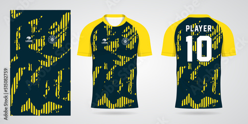 yellow football jersey sport design template