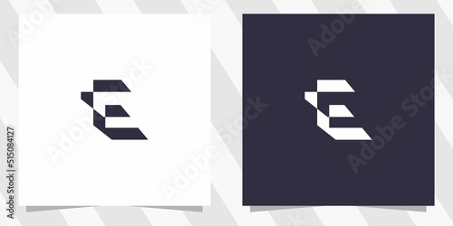 letter e logo template