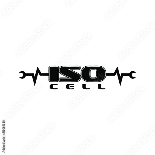 repair iso logo with repair tool symbol