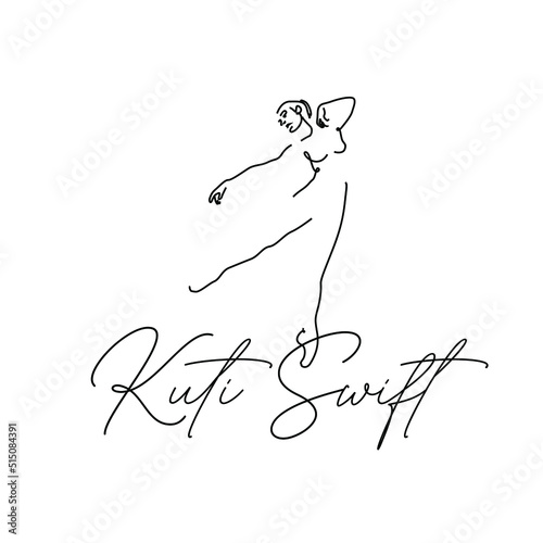 line art minimalist ballet dance feminine hand drawn