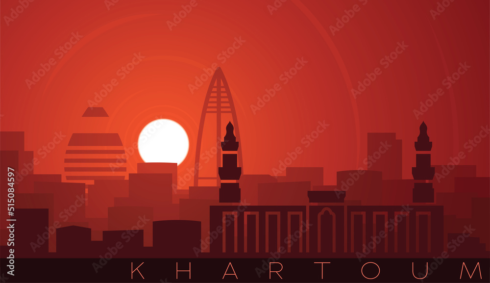 Khartoum Low Sun Skyline Scene