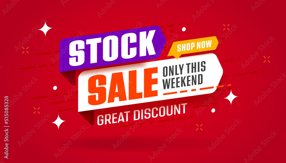 Stock sale only weekend promotion