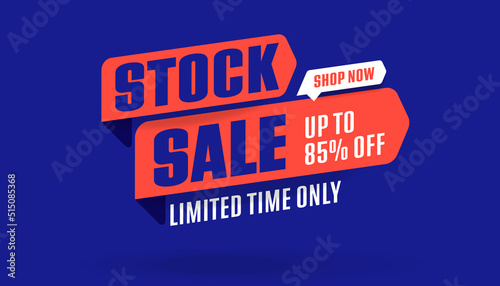 Stock sale with up to 85 percent off special offer