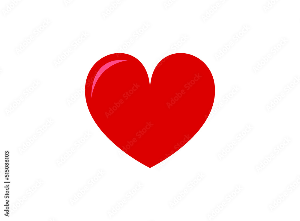 love icon. heart icon on white background.