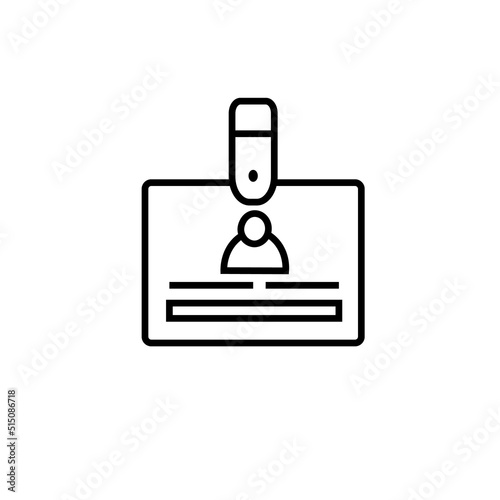 Iconos lineales de la colección carnet/ID en negro sobre un fondo blanco