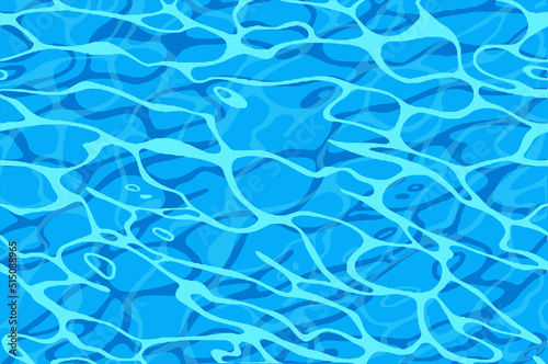 blue water surface background, realistic illustration, vector.