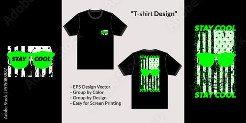 stay cool skulls neon green streetwear theme design vector for tshirt hoodie and merchandise