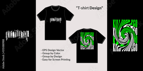 kill your ego graffiti neon green streetwear theme design vector for tshirt hoodie and merchandise