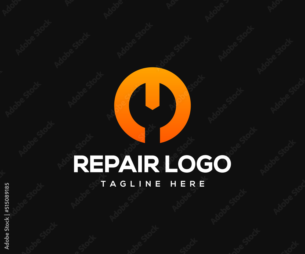 Repair logo design template. Repair vector icon