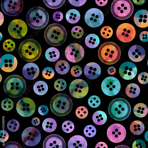 Hobbies seamless plastic buttons pattern for fabrics and wrapping paper and clothes print and kids and homemade products