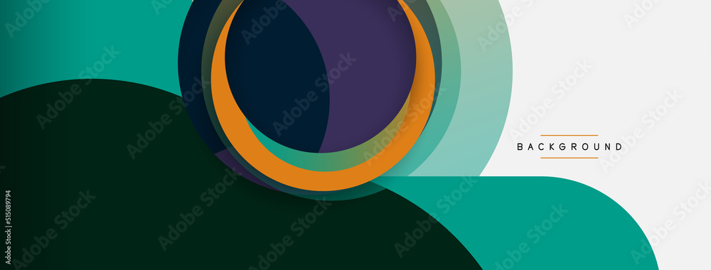 Vector round shapes circles minimal geometric background. Vector illustration for wallpaper banner background or landing page Vector round shapes circles minimal geometric background. Vector illustration for wallpaper banner background or landing page