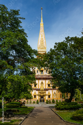 Pagoda of Wat Chalong temple  Phuket  Thailand.