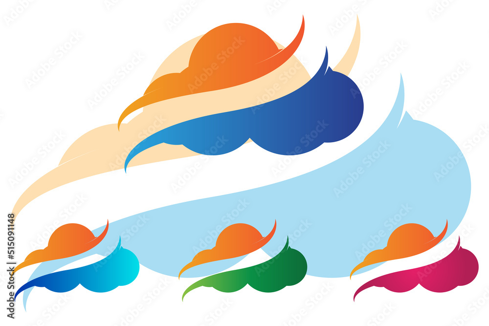 Cloud template vector Cloud template vector
