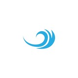 water waves logo illustration design