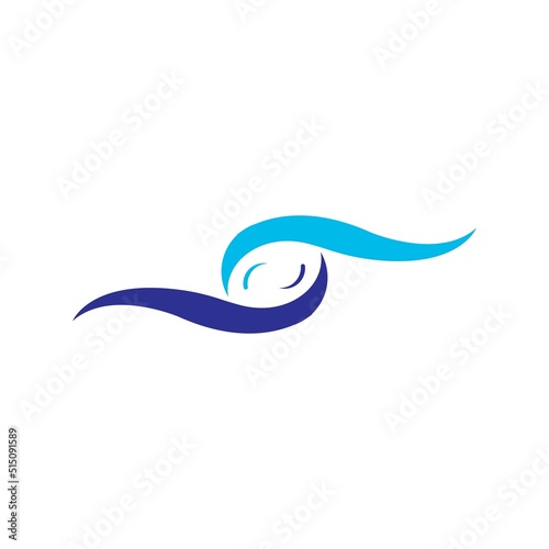 water waves logo illustration design