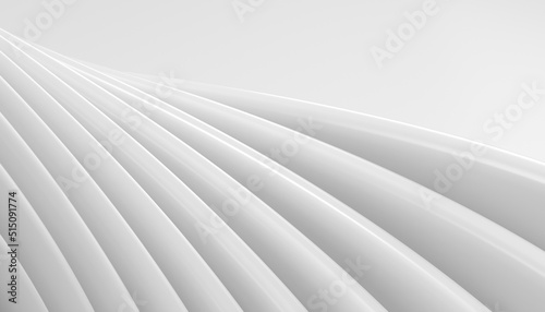The abstract background has an abstract curved landscape. White wavy shapes, undulations, architecture abstraction Minimal decoration for banner or cover design