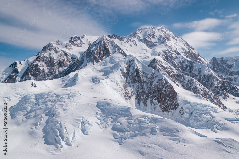 Large west mountain face of Mountain Denali