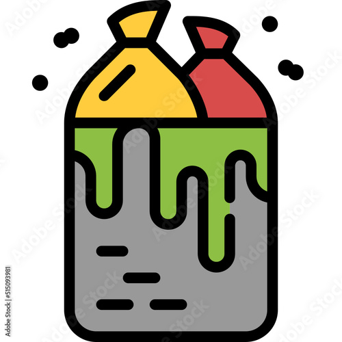 contamination filled outline icon