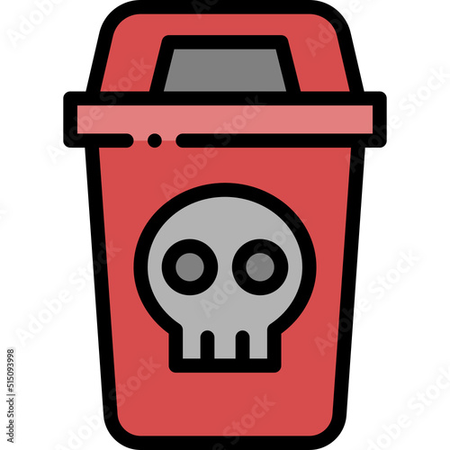 hazardous filled outline icon