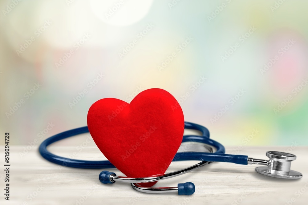 Red heart shape with doctor physician's stethoscope. World heart health  day. doctor day, world hypertension day Stock Photo | Adobe Stock