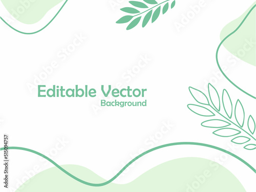 Abstract floral organic vector background templete for presentation or power point templete.
