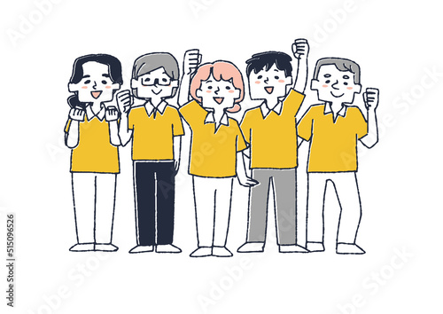 笑顔でファイティングポーズをする介護士　安心して暮らせる老齢介護