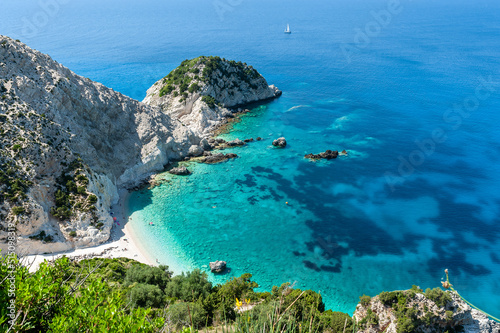 Landscape with Agia Eleni beach on Kefalonia, Ionian island, Greece