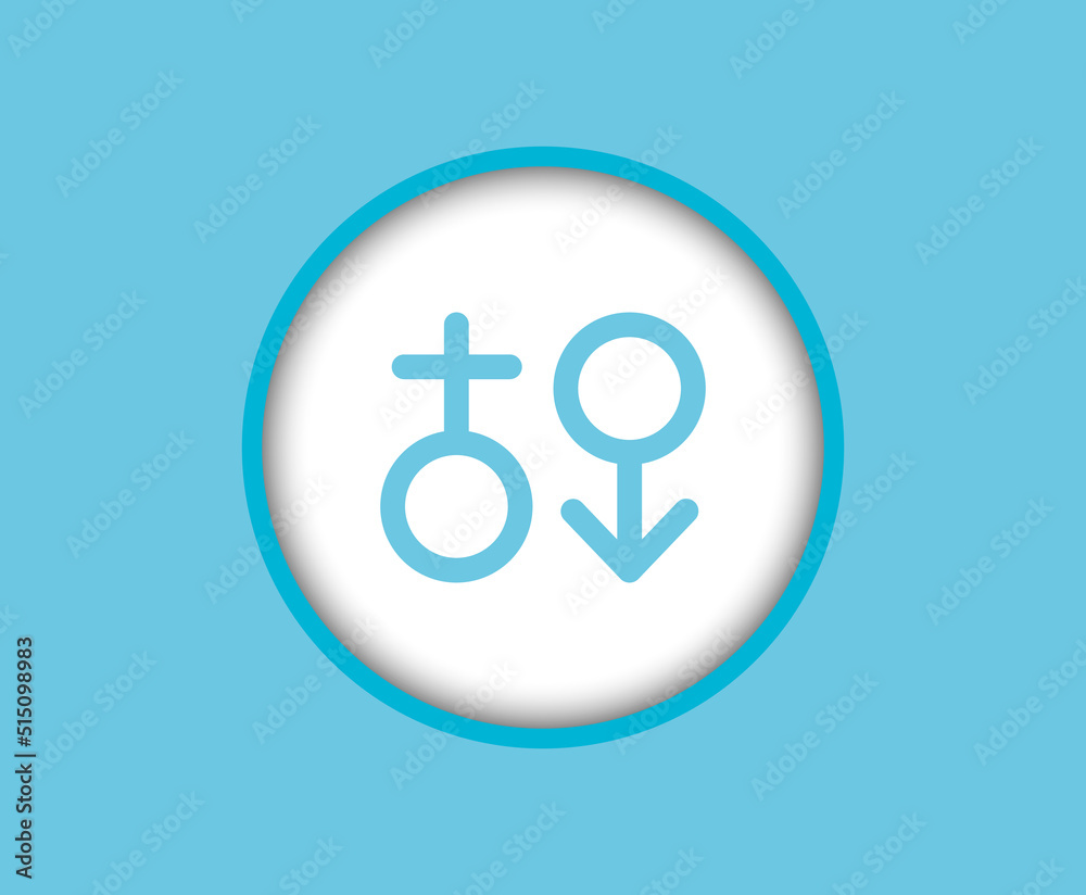 Vector icon of gender symbols (male and female) Vector icon of gender symbols (male and female)