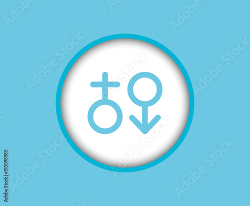 Vector icon of gender symbols (male and female)
