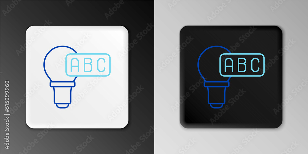 Line Creative lamp light idea icon isolated on grey background. Concept ideas inspiration, invention, effective thinking, knowledge and education. Colorful outline concept. Vector Line Creative lamp light idea icon isolated on grey background. Concept ideas inspiration, invention, effective thinking, knowledge and education. Colorful outline concept. Vector