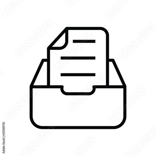 Document drawer icon vector graphic illustration