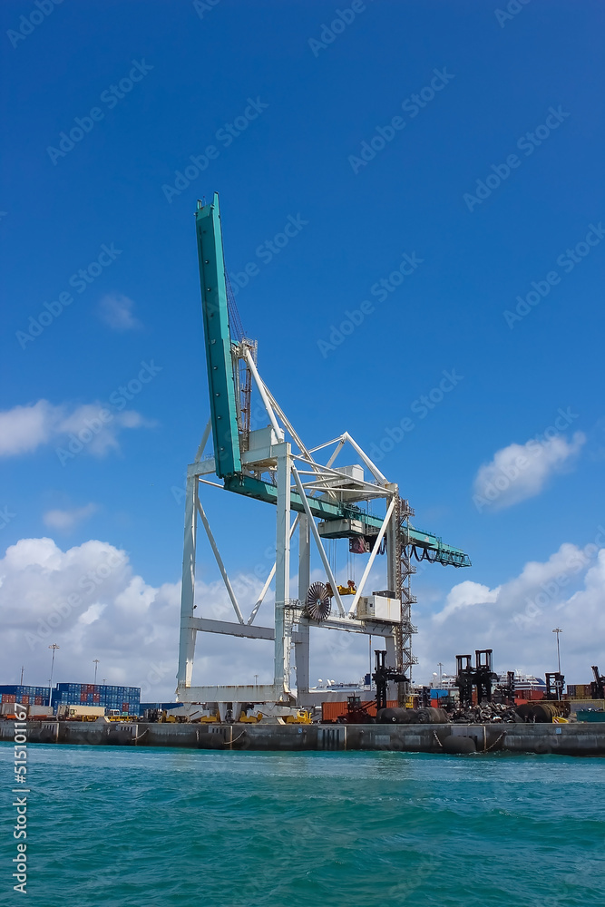 Many containers at Port Miami, one of the largest cargo port