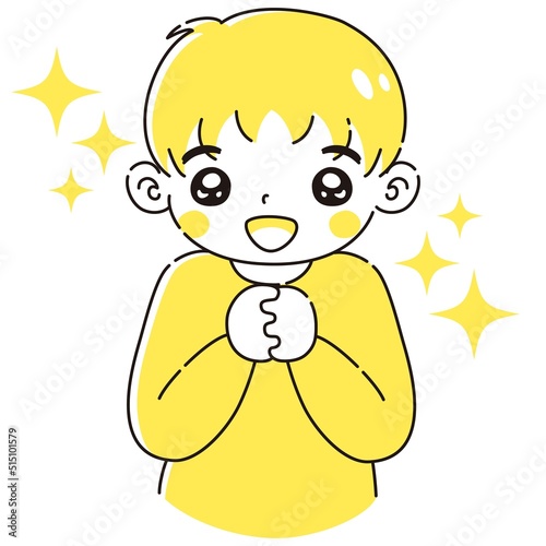 ときめく男の子のイラスト