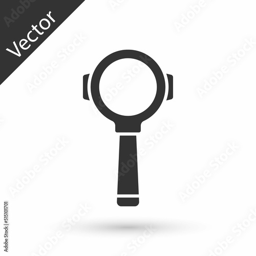 Grey Coffee filter holder icon isolated on white background. Vector