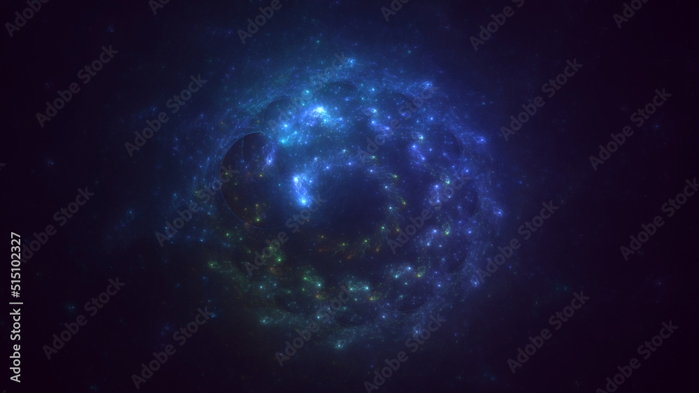 3D rendering abstract round light background