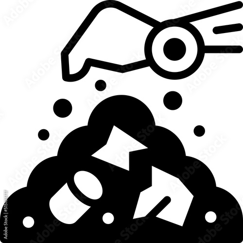 landfill solid line icon