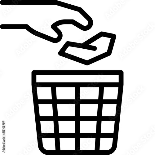 throw away line icon