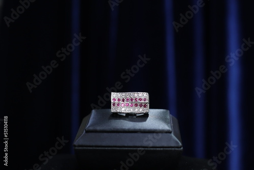 Fine jewelry with diamond and gemstone with black background © Snowhite