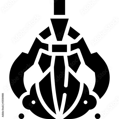 claw solid icon