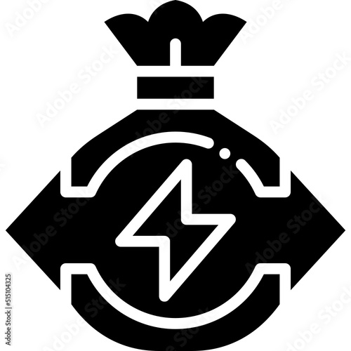 waste energy solid icon