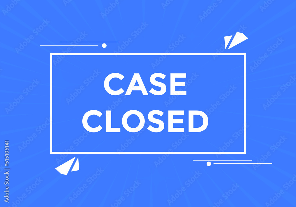 Obraz premium Case Closed text symbol. label sign template. 