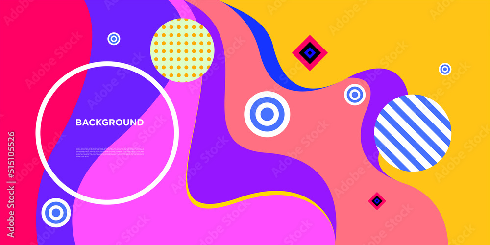 Naklejka premium Vector Colorful pop art abstract background for banner and landing page