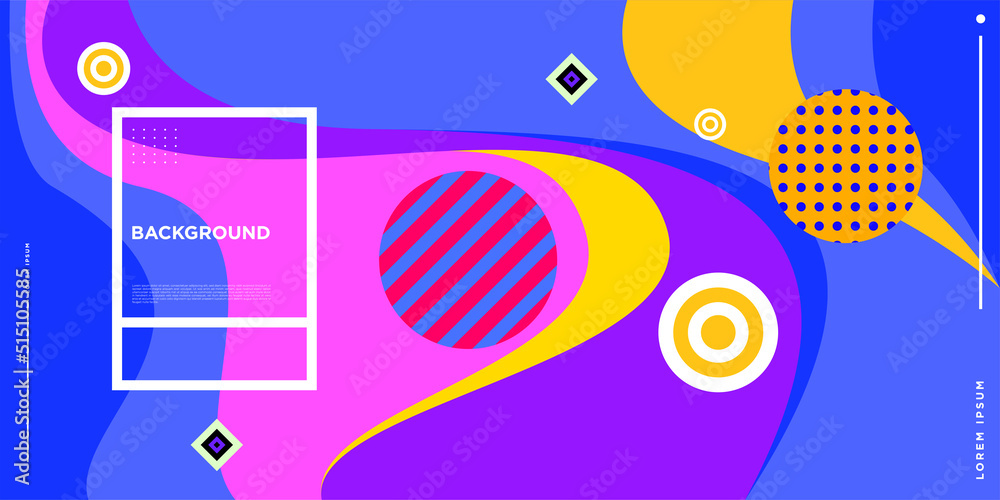 Vector Colorful pop art abstract background for banner and landing page