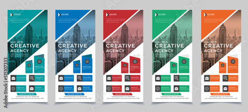 Corporate Business Creative agency rollup banner design template