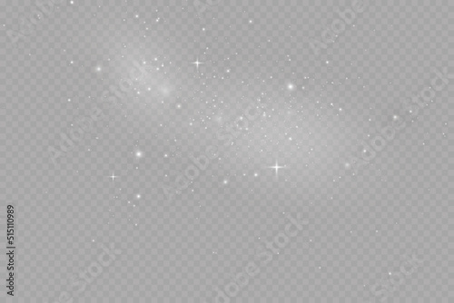 abstract light background.Dust sparks and stars shine with a special light. Christmas light effect. Glittering particles of magic dust.Vector sparkles on a transparent background.