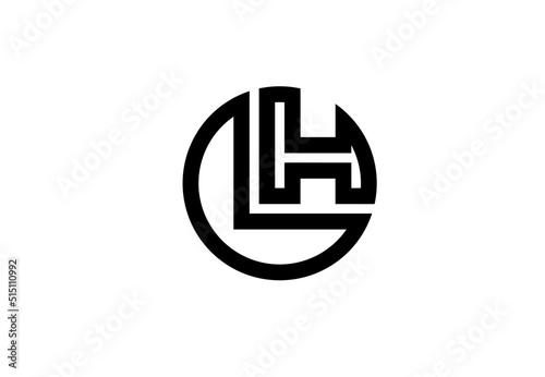 Lh hl l h initial letter logo photo