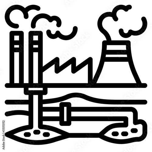 carbon dioxide line icon